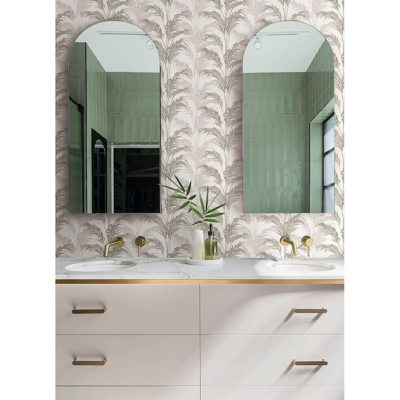 Advantage Rattan Silver Palm Wallpaper