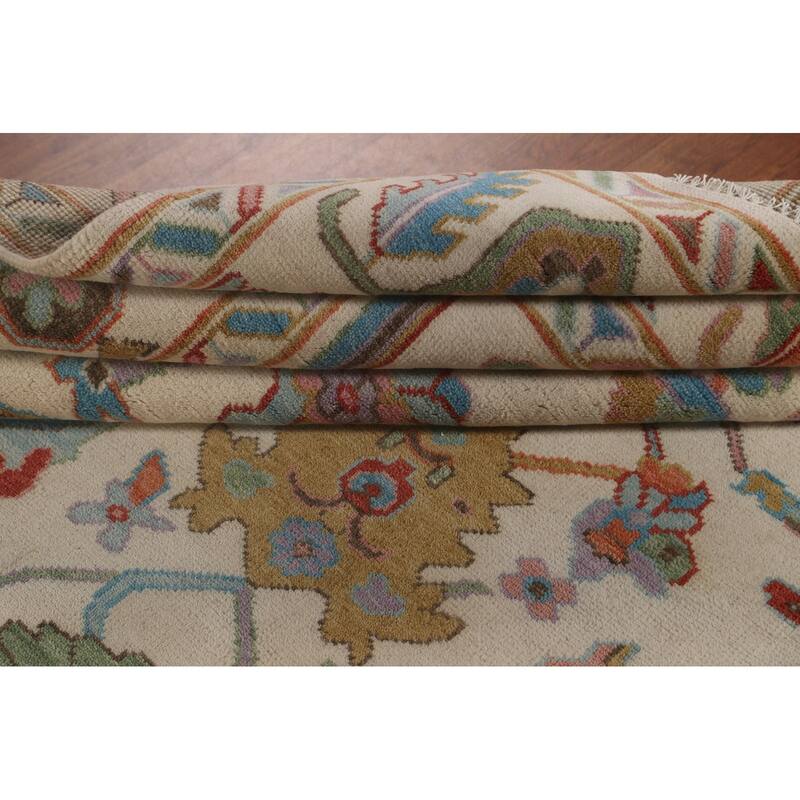 All-Over Floral Oushak Oriental Area Rug Handmade Wool Carpet - 8'2" x 9'10"