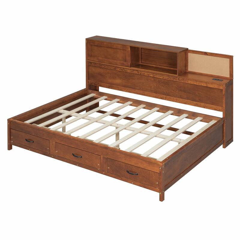 Versatile Wooden Daybed with Multiple Functionalities and Storage