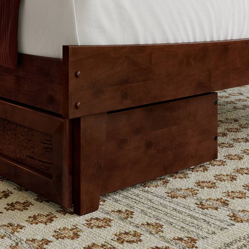 Phoenix Wood Platform Bed with Storage Drawers