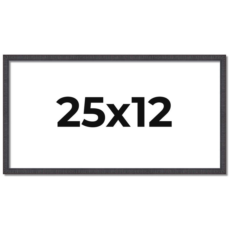 25x12 Frame Brown Solid Wood Picture Frame - Complete Modern Photo