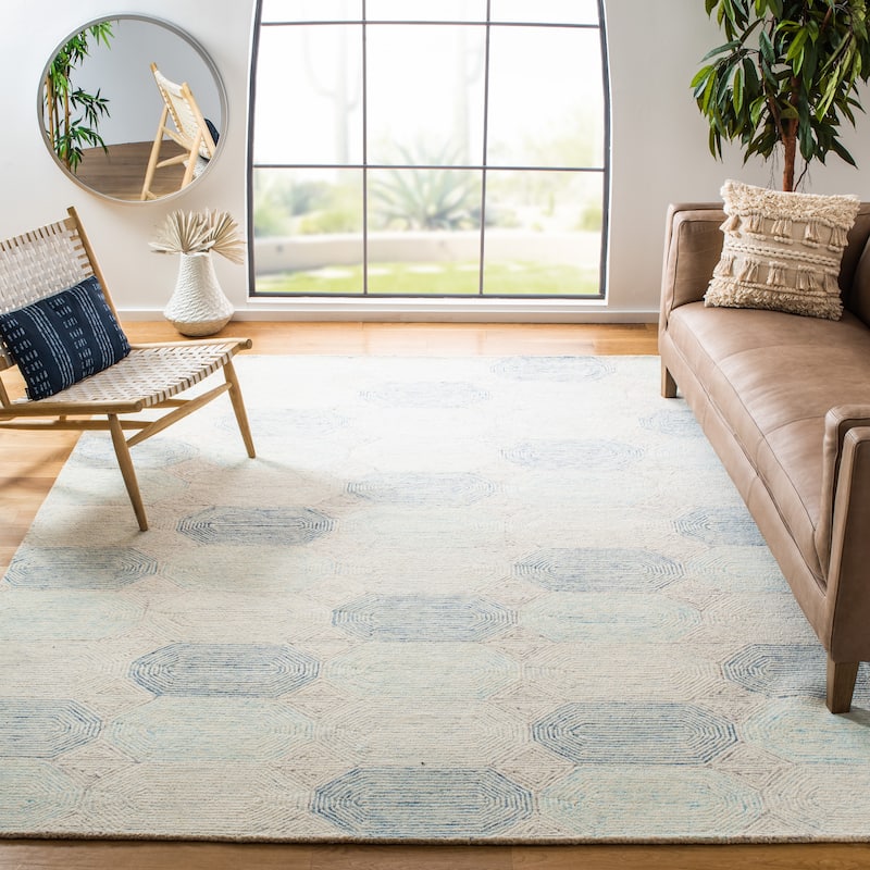 SAFAVIEH Handmade Abstract Cvetanka Modern Wool Rug