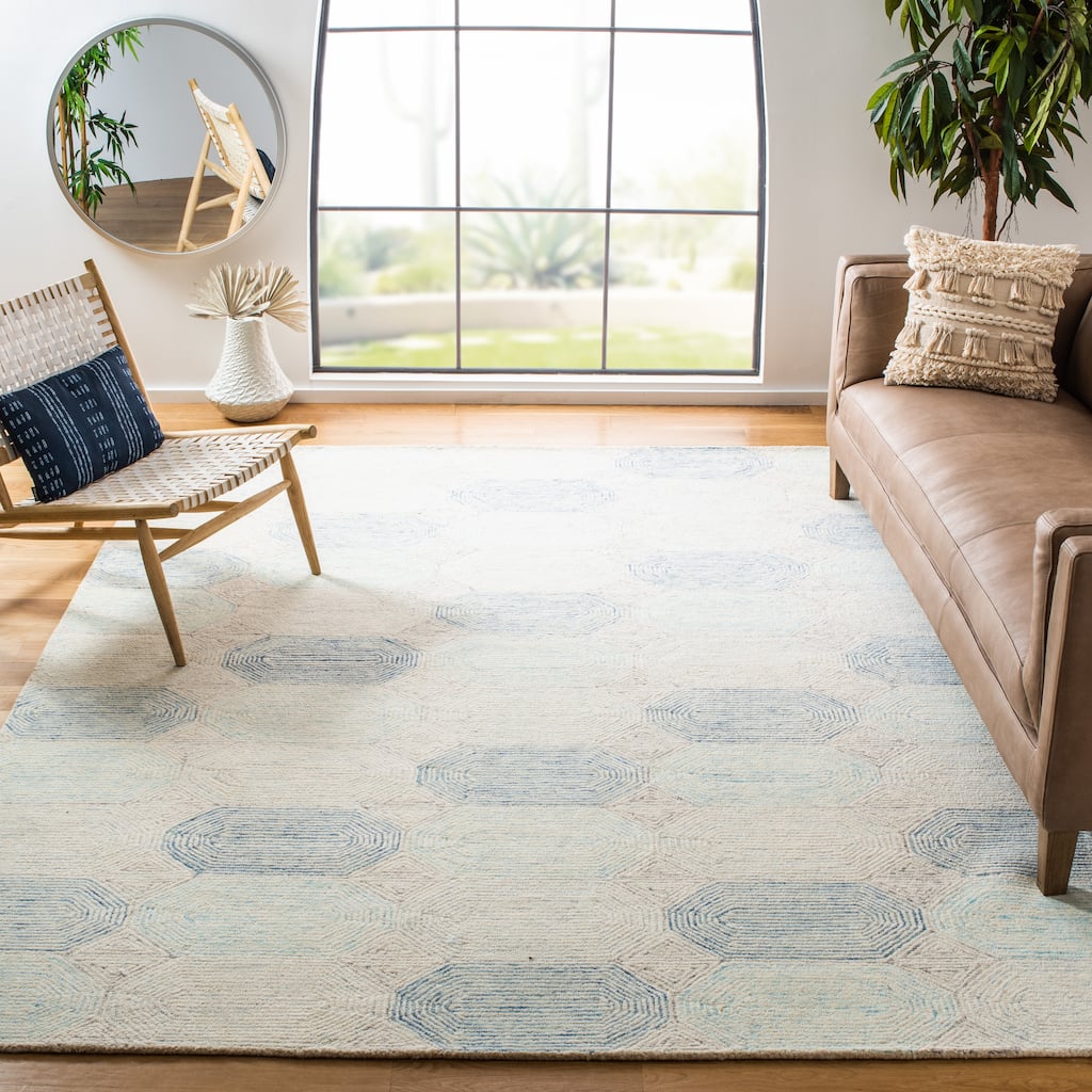 SAFAVIEH Handmade Abstract Cvetanka Modern Wool Rug