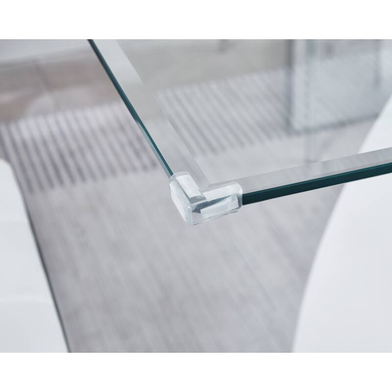 Stylish Dining Room Table, Luxury Glass Top Dining Table, Modern Design For Your House (2 Colors)