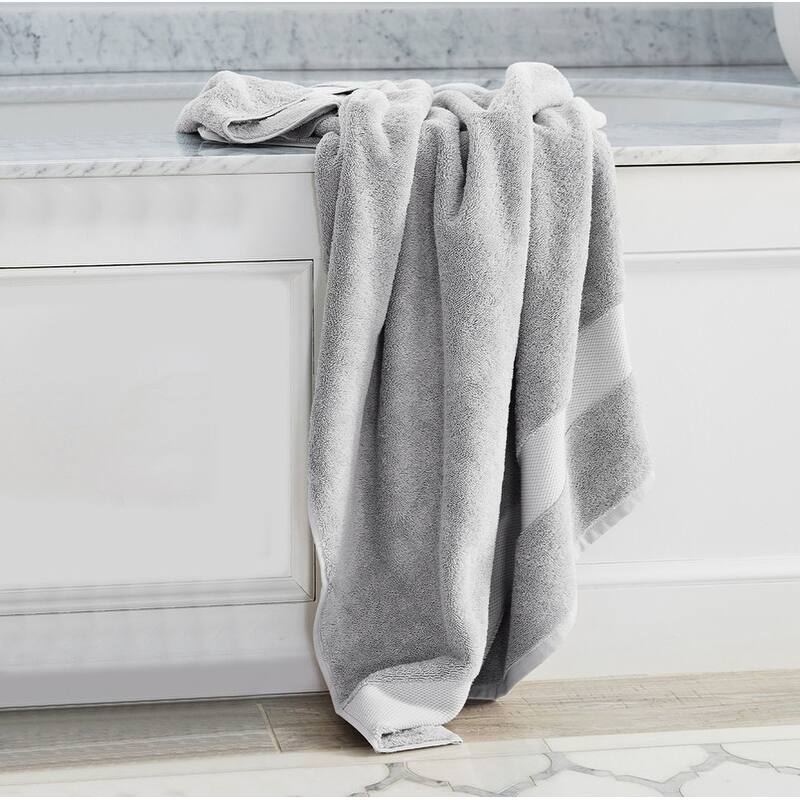 Delara Organic Cotton Feather Touch Quick Dry 650 GSM Bath Sheet, 36"X70"