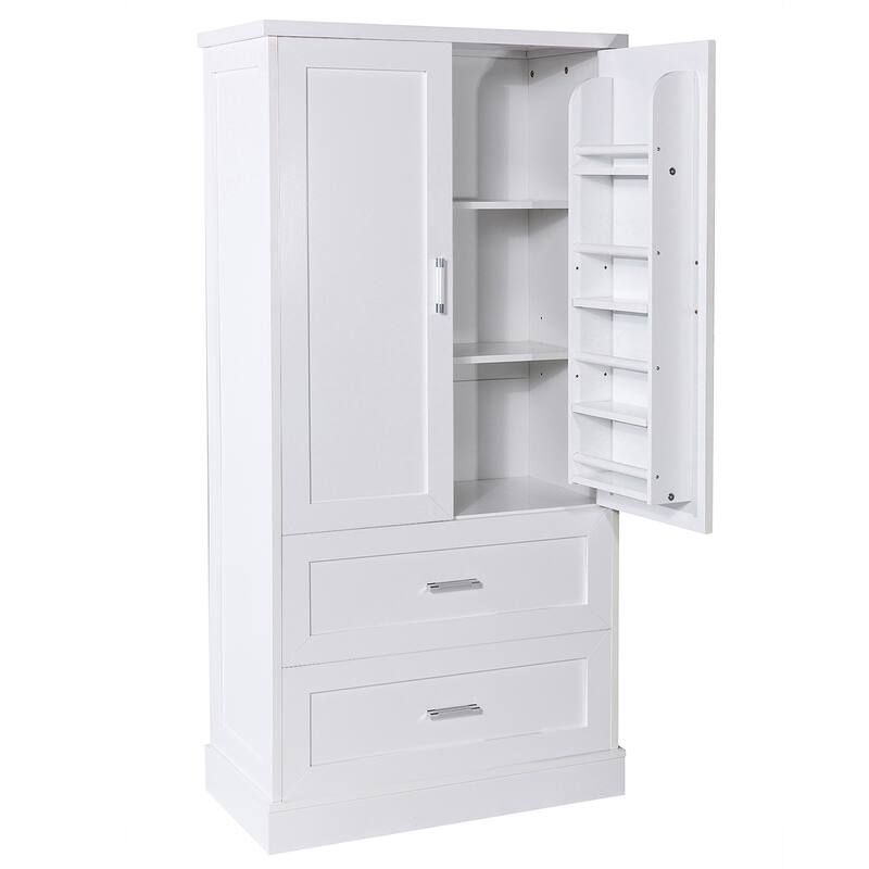 Roomfitters Freestanding Tall Bathroom Cabinet with Adjustable Shelf, Dual Doors and Ample Storage