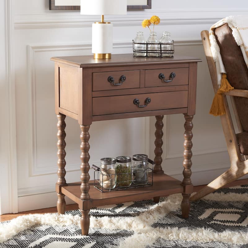 SAFAVIEH Ivie 3-Drawer Console Table - 23.5" W x 13" L x 29.5" H - 23.5" W x 13" L x 29.5" H - 24Wx13Dx30H