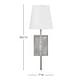preview thumbnail 5 of 3, Lark 83770 Beale 19" Tall Hardwired Wall Sconce with White Linen Shade