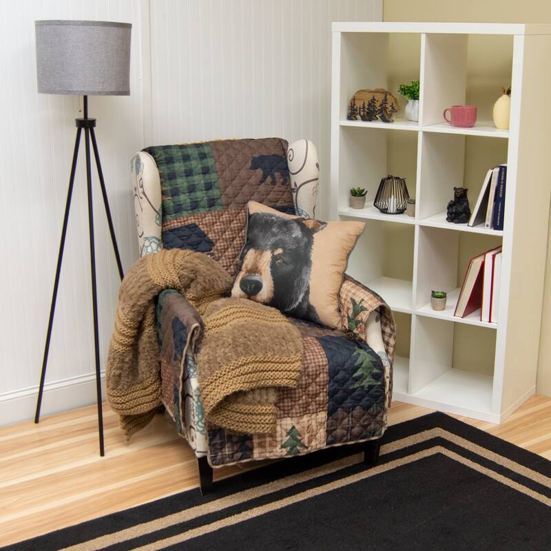 Donna Sharp Brown Bear Cabin Polyester Furniture Covers