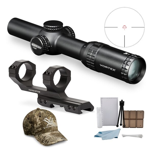 Vortex Strike Eagle 1-6x24 Riflescope with 30mm Rings and Cap 