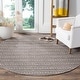preview thumbnail 1 of 1, SAFAVIEH Handmade Flatweave Montauk Laetitia Cotton Rug 4' Round - Ivory/Black - Round