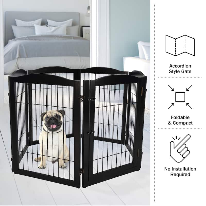 PETMAKER 6-Panel Foldable Pet Gate - N/A