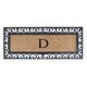 preview thumbnail 75 of 187, Non Slip Coir Low Profile Myla Monogrammed Entry Doormat, 17.7"x47.25" monogrammed d