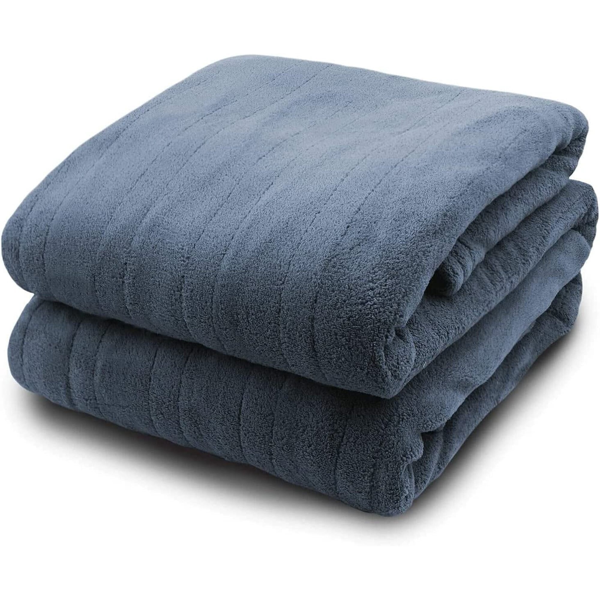 Biddeford Comfort Knit Electric Blanket Full Navy On Sale Bed