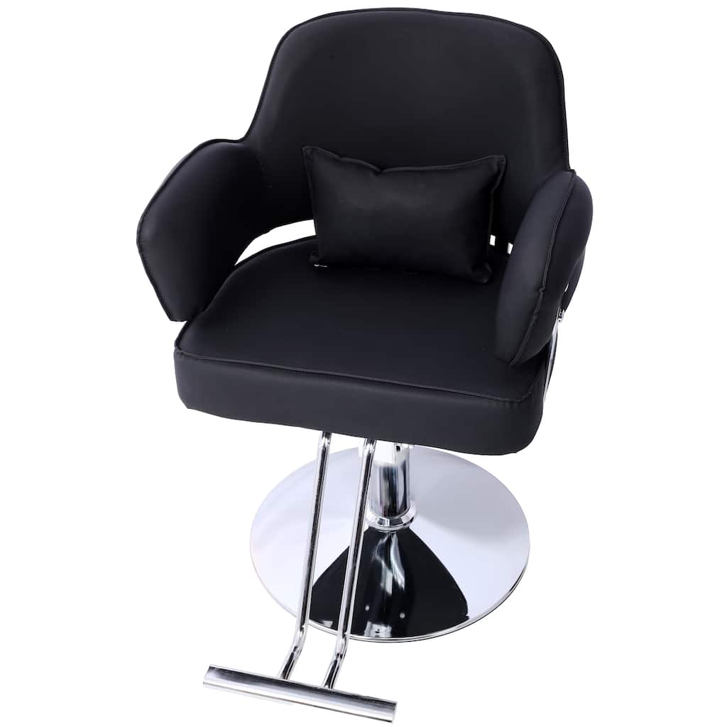 Salon Chair for Hair Wide Seat,Hydraulic Barber Chair,Stainless Steel Footrest,Beauty Spa Cosmetology Shampoo Hairdressing Eq