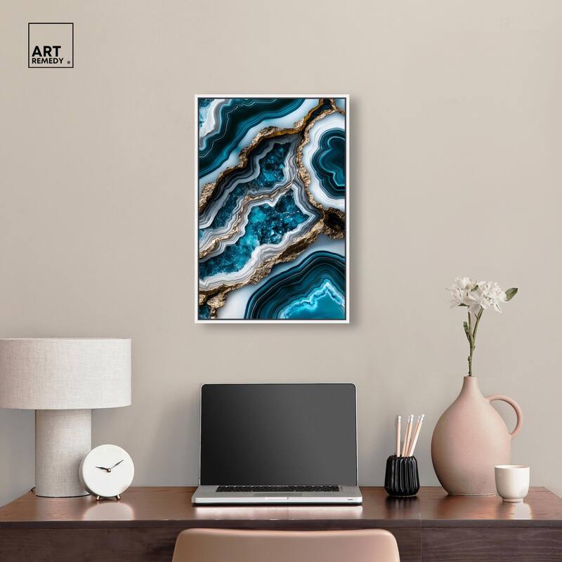 Teal Tides Treasure II Canvas by Art Remedy