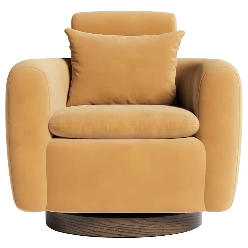 35" Oversized Swivel Accent Chair