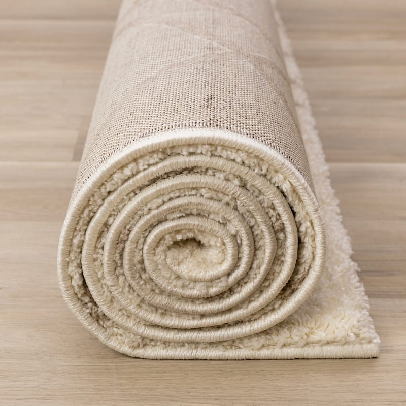 Fairmont Collection - Beige Cream Abstract Lines Area Rug