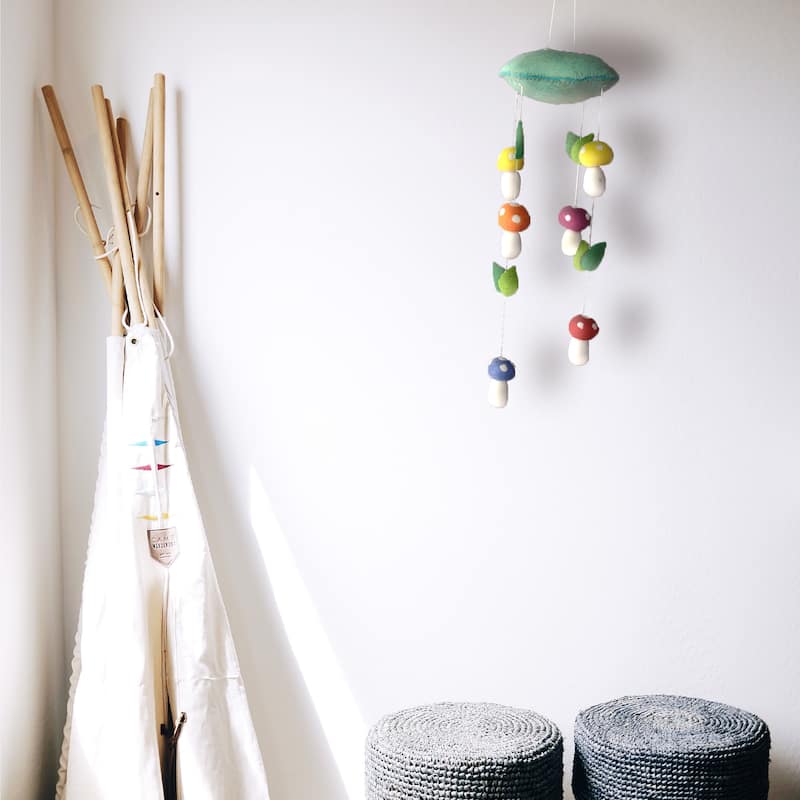 Handmade Felt Mushroom Mobile - Global Groove (Nepal)