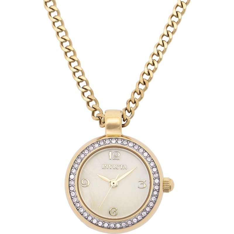Invicta Women's 49932 Mini Quartz PC21J Mother of Pearl Dial Watch - Gold