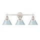 preview thumbnail 21 of 37, Orwell 3-light Bathroom Vanity Light Pewter with Seafoam
