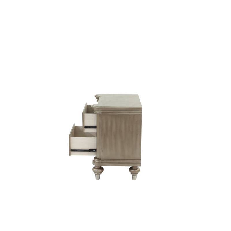 Luxury Classic Antique / 1pc Nightstand Storage Space Bedside Table Bedroom Furniture