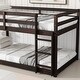 preview thumbnail 4 of 8, Elegant Twin over Twin Wooden Bunk Kids Bed with Ladder,with Bed Platform of Strengthened Slats