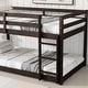 preview thumbnail 22 of 33, Twin over Twin Size Solid Rubber Wooden Loft Bed with Ladder, Platform of Strengthened Slats