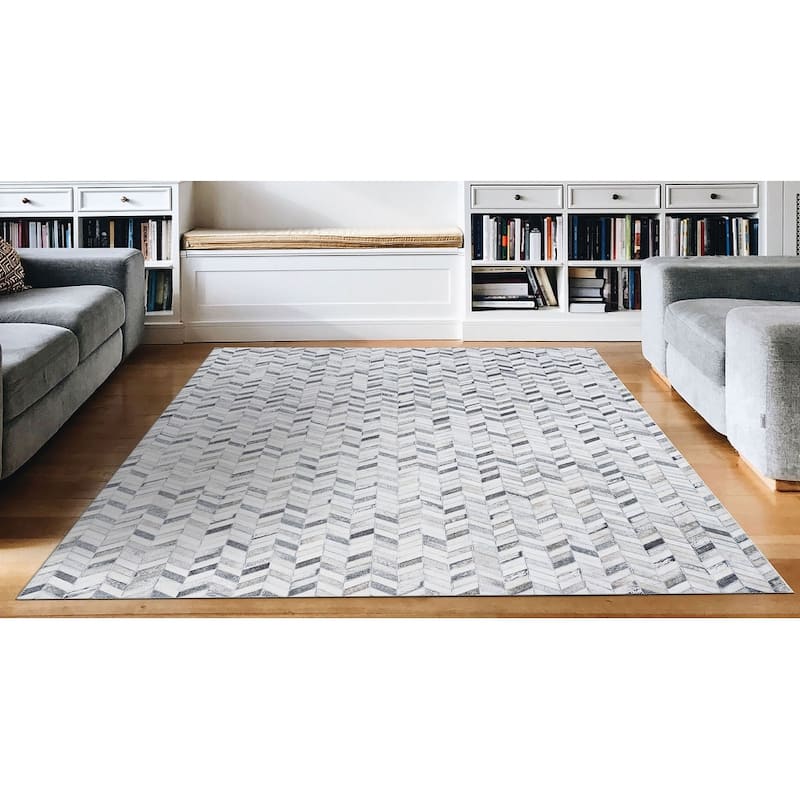 Dream Decor Rugs Steppe Seine Ivory Chevron Non Skid Area Rug
