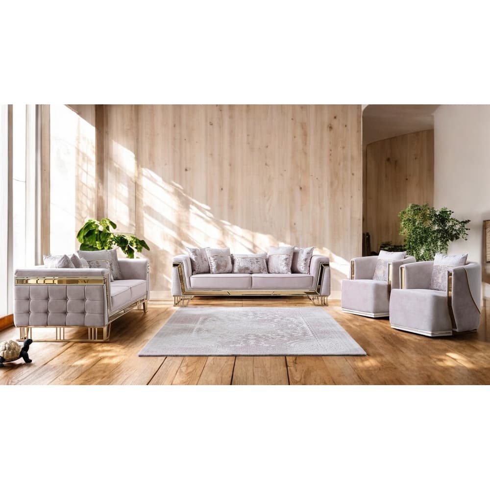 Arlena 4 Pieces Living Room Sets 1 Sofa 1 Loveseat 2 Chair