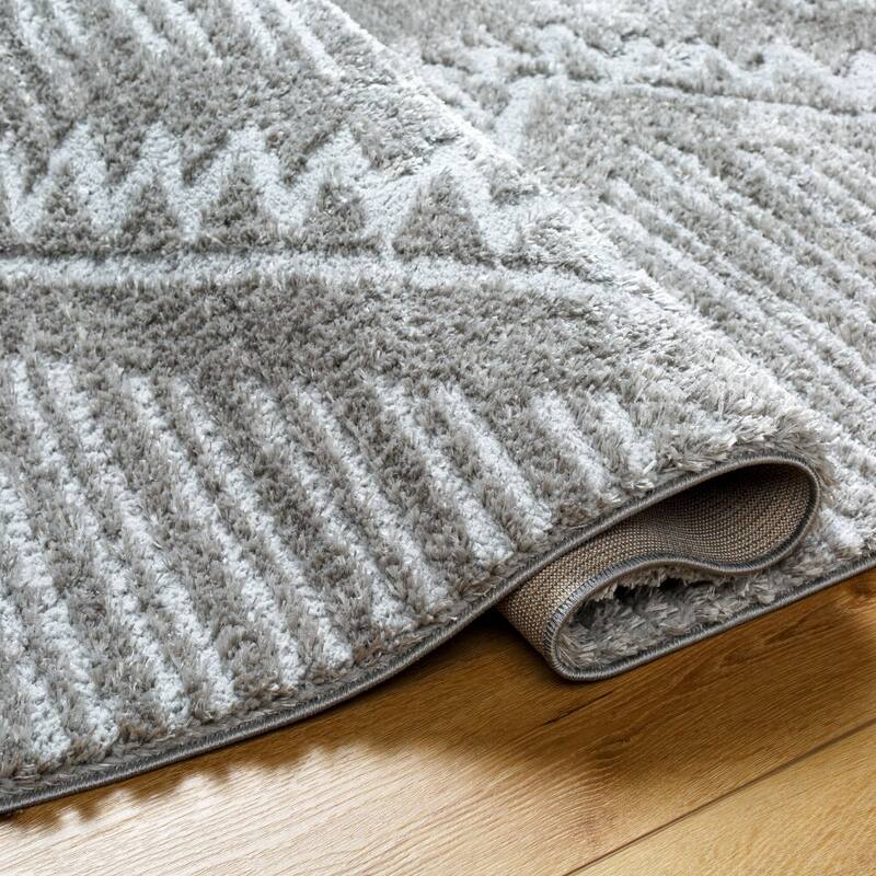 Livabliss Nomadic Boho Diamond Plush Area Rug