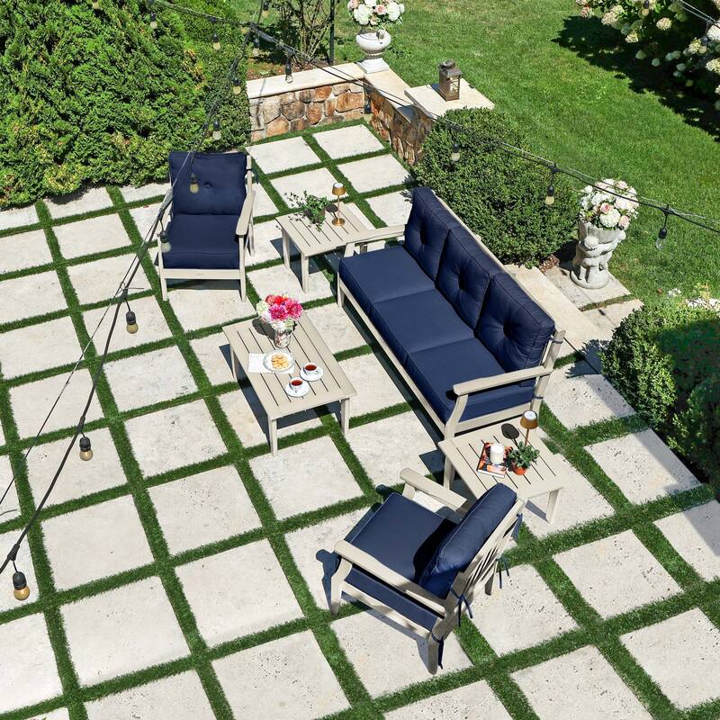 HIGHWOOD Lehigh 6-Piece Couch and Chair Deep Seating Set