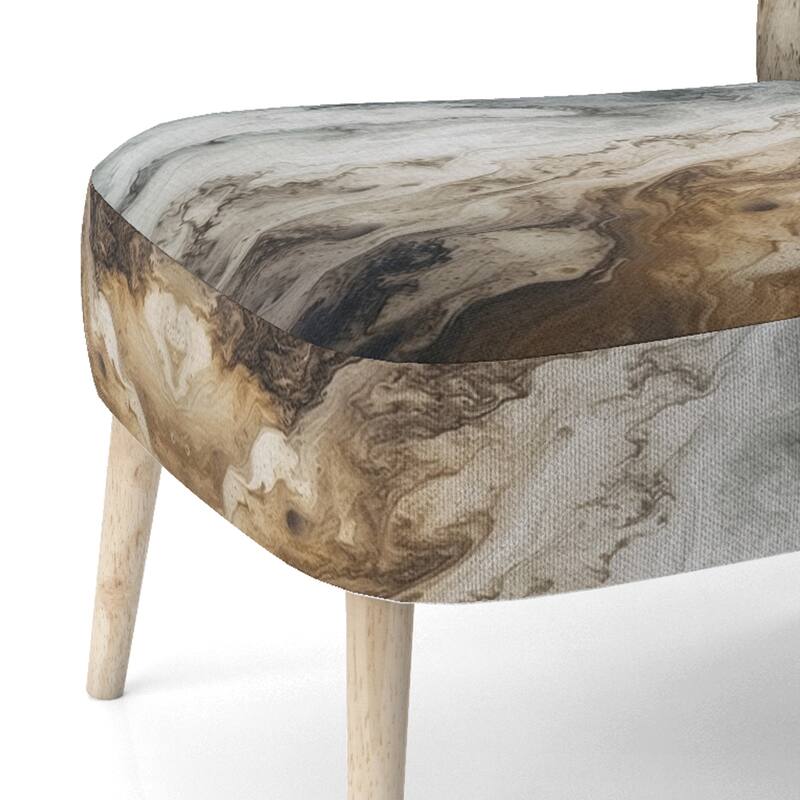 Designart "Segment Layers of Marbled Rock" Upholstered Fractals Accent Chair and Arm Chair