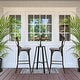 preview thumbnail 9 of 60, Glitzhome Industrial Modern Adjustable Bar Table Rustic Steel 3-Piece Pub Sets