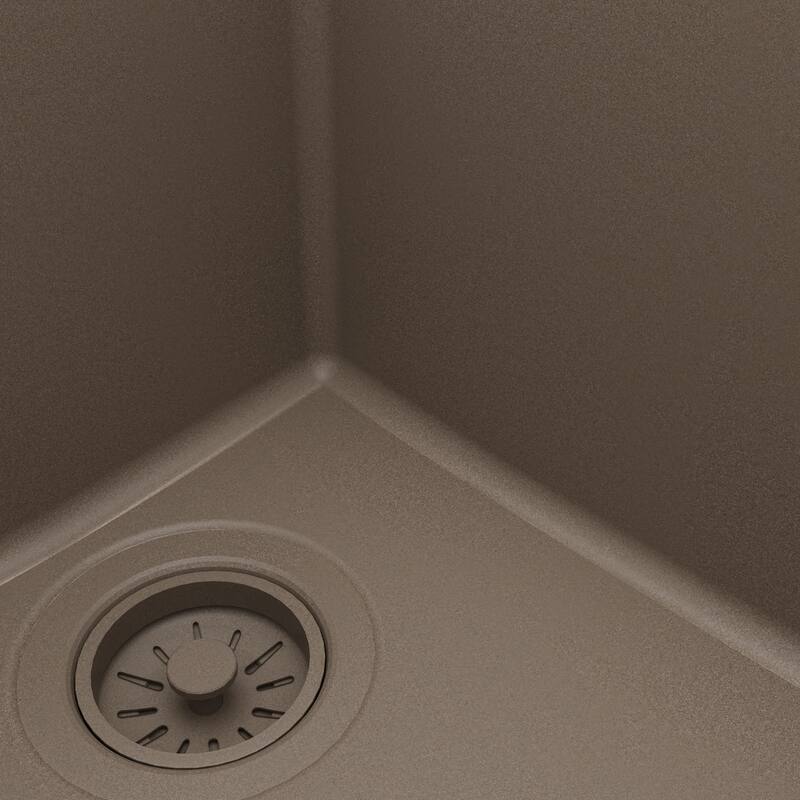 Karran Undermount Large/Small Bowl Quartz Kitchen Sink - 32" x 21.25" x 9" - 32" x 21.25" x 9"