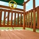 preview thumbnail 9 of 9, Gorilla Playsets Avalon Wood Swing Set with Vinyl Canopy Roof and Dual Slides - Amber