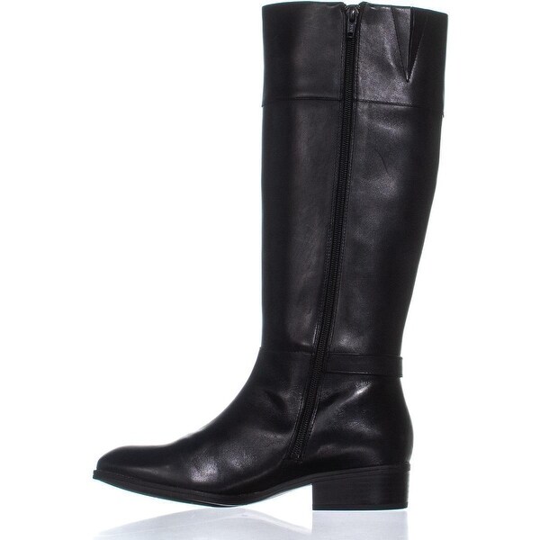 ralph lauren black knee high boots
