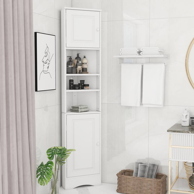 Corner Cabinet Tall Bathroom Storage Cabinet