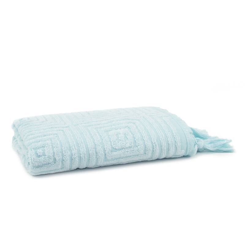East'N Blue Troya Bamboo Hand Towel (Pack of 1) - Cielo