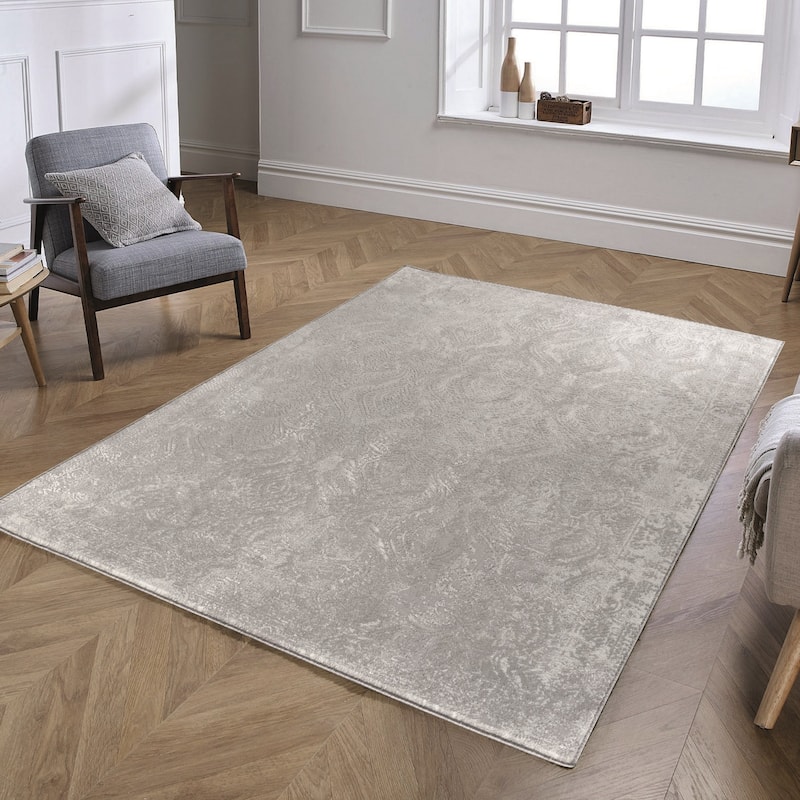 Maz Collection Distressed Abstract Area Rug