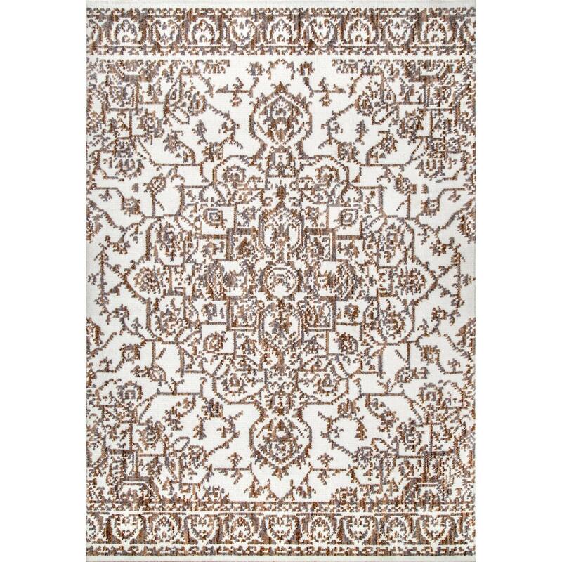 Nuloom Transitional Vintage Lavish Mayen Medallion Area Rug
