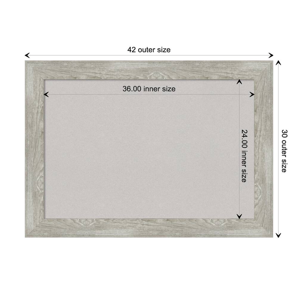 Dove Greywash Framed Grey Corkboard Bulletin Board