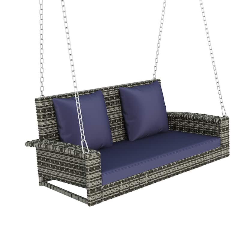 2 Person Wicker Hanging Porch Swing