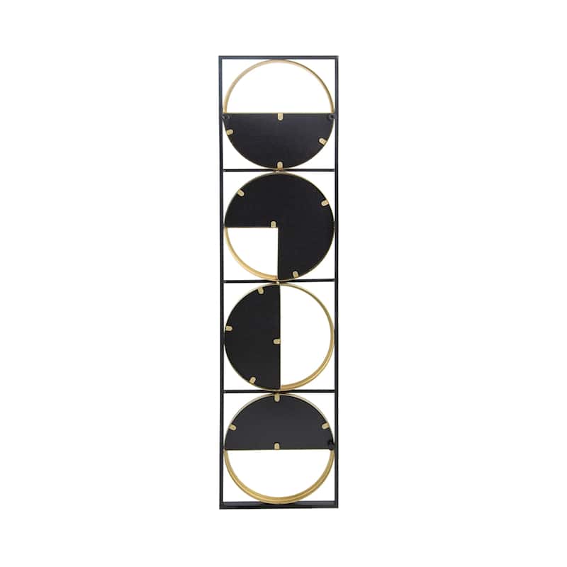 Rectangular Framed 4 Round Wall Mirror - 47.25"