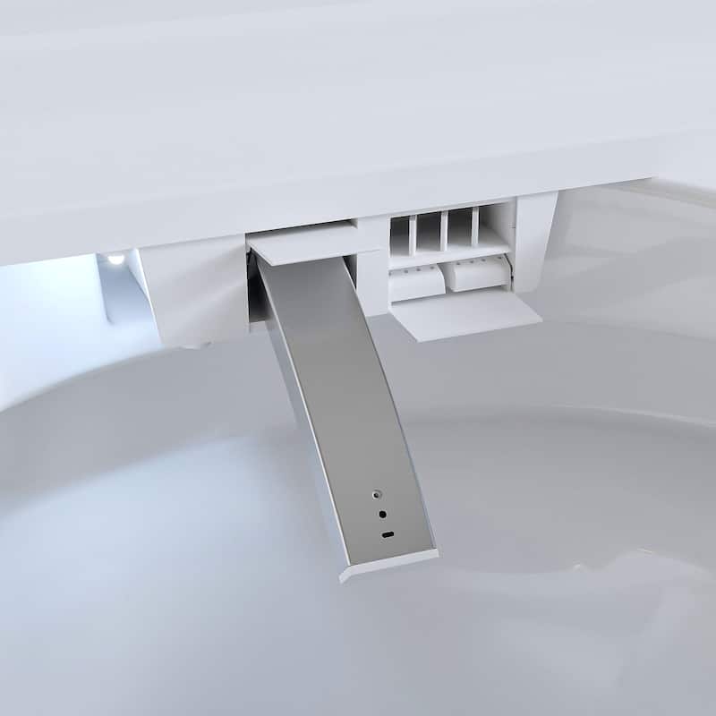 Smart Bidet Toilet: Heated Seat, Hot Water, Rear & Feminine Wash, Foot Flush