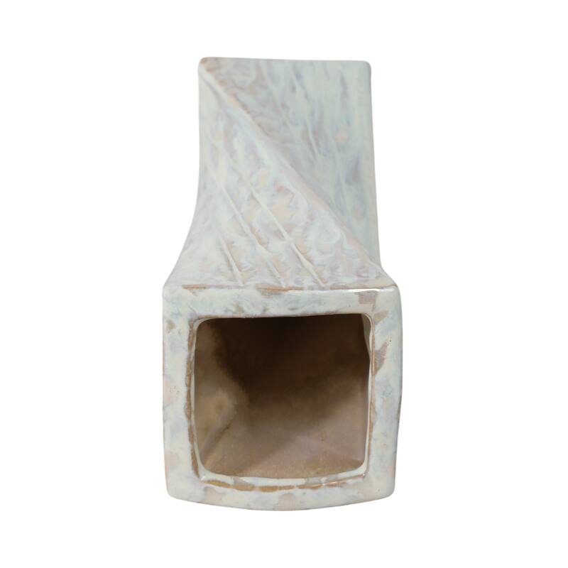Stoneware Decorative Vase with Elegant Sculpted Design for Table Decor
