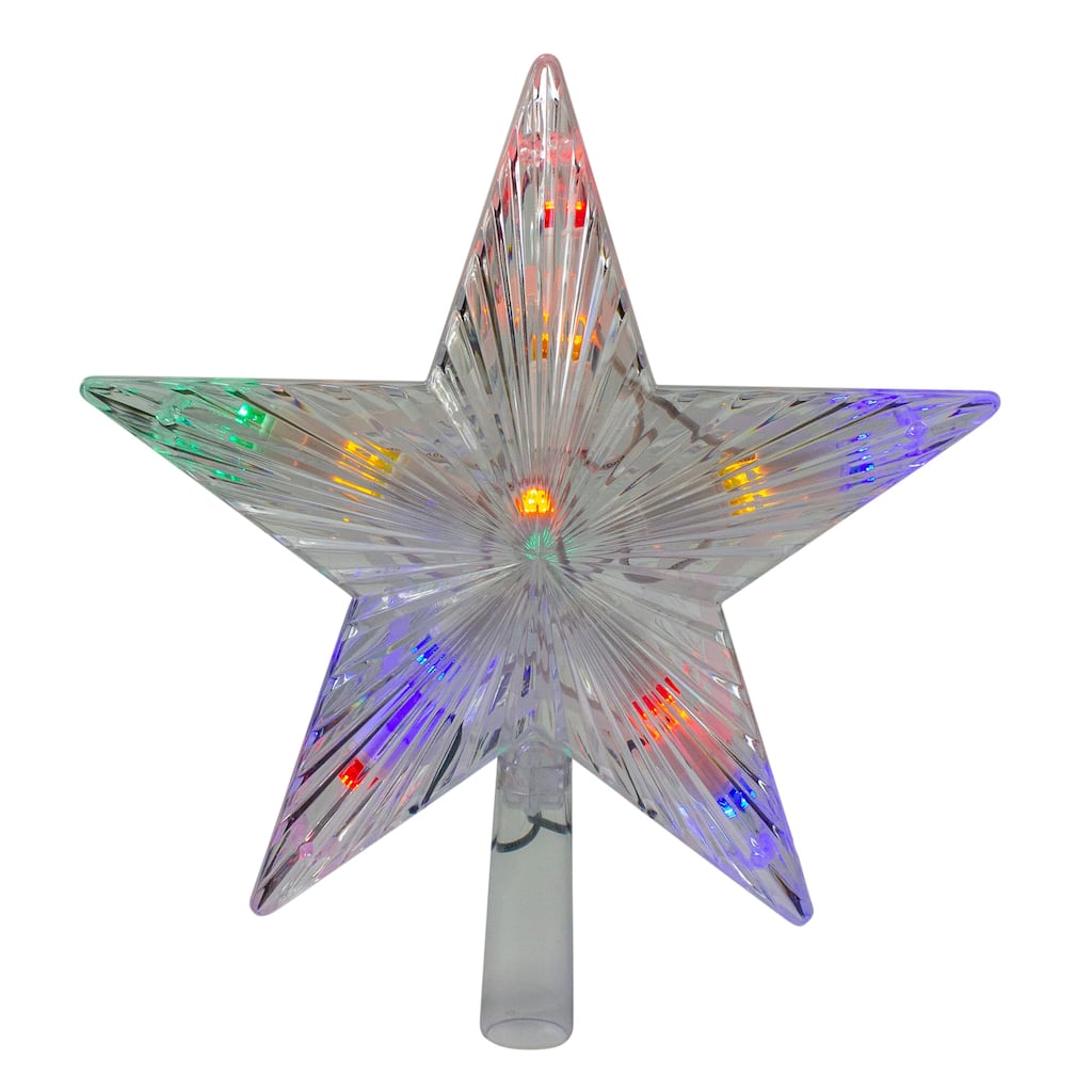 9.5" Lighted Color Changing 5 Point Star Tree Topper - White and Blue LED Lights - 9.5