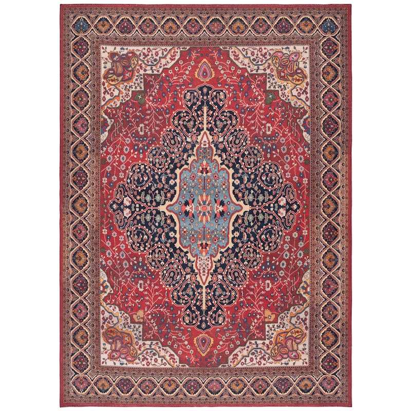 SAFAVIEH Serapi Leatha Traditional Machine Washable Cotton Rug