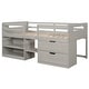 preview thumbnail 25 of 55, Multifunctional Design Loft Bed with Two Shelves and Two Drawers, Maximized Storage Space, Twin Size