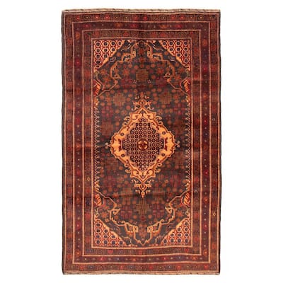 Teimani Black Rug 3'8" x 6'5" - 3'8 x 6'5